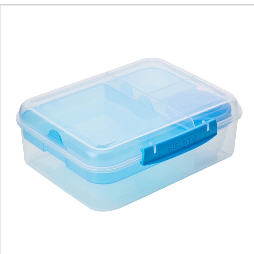 Sistema TO GO COLLECTION Blue Bento Box Lunch Food Storage.